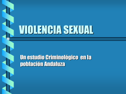 LA VIOLENCIA SEXUAL EN ESPAÑA