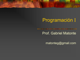 programas - Prof. Gabriel Matonte