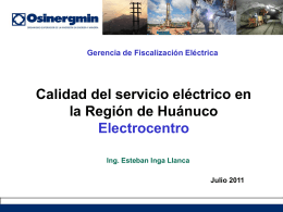 Calidad del servicio eléctrico en la Región de Huánuco