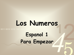 Los Numeros - SpanishAdell