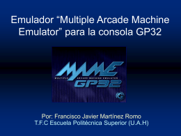 Emulador “Multiple Arcade Machine Emulator” para la