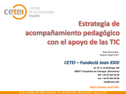 El CETEI: Centre de desenvolupament comunitari mitjançant les TIC