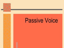 passive voice notes