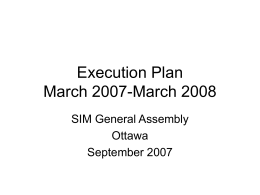 Execution Plan 2007