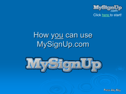 How you can use MySignUp.com