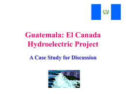 Guatemala: El Canada Hydroelectric Project
