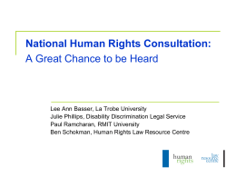 Disability Organisations - Human Rights Law Centre