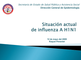 1- Presentación Vigilancia intensificada influenza A H1N1 Taller