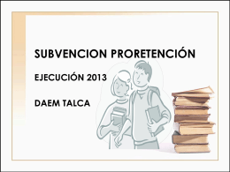 Subvención Pro Retención 2013