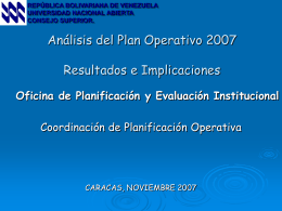 (PE) y el Plan Operativo Institucional (POAI)