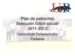Plan de patrocinio Selección fútbol sóccer 2011-2012