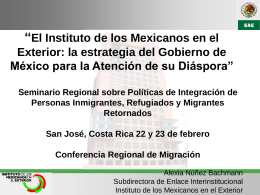 México, Lic. Alexia Núñez Bachmann, Instituto de los Mexicanos en
