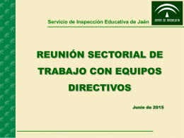 Reunión sectorial Junio de 2015