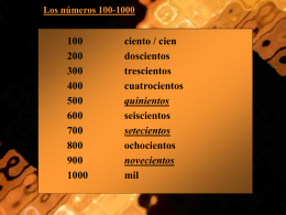 Los números 100-1000