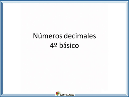 Adición con números decimales 4º básico
