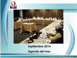 Septiembre 2014 Agenda del mes - RESI