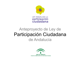 Anteproyecto de Ley Participación Ciudadana de Andalucía