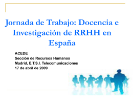 Jornada de Trabajo: Docencia e Investigación de RRHH