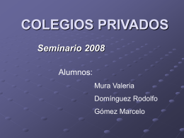 COLEGIOS PRIVADOS - portalhuarpe.com.ar