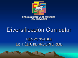 Programación Curricular Anual - Dirección Regional de Educación