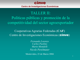 Presentación Taller II - CAF - Cooperativas Agrarias Federadas