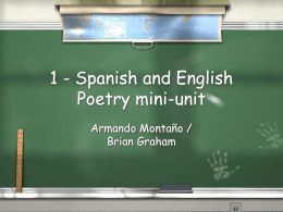 1 - Spanish and English Poetry mini-unit