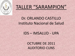 TALLER “SARAMPION” ORLANDO CASTILLO INS – IDS