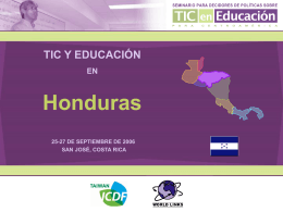 TIC y Educación en Honduras