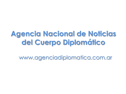nosotros - Agencia Nacional de Noticias del Cuerpo Diplomatico