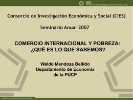 Presentación - Consorcio de Investigación Económica y Social