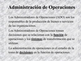 Administracion de operaciones-diapositivas