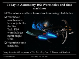 Today in Astronomy 102: Wormholes and time machines