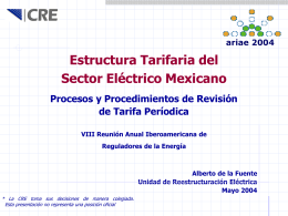 Estructura Tarifaria del Sector Eléctrico Mexicano Alberto de