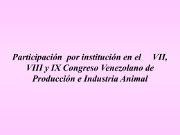 Trabajos presentados en el IX Congreso Venezolano de
