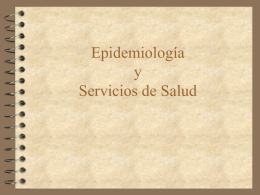 Epidemiología y Servicios de Salud