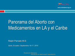 Panorama del aborto con medicamentos en Latinoamerica y el Caribe