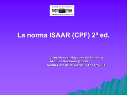 La norma ISAAR (CPF) - Archivo Nacional de Costa Rica