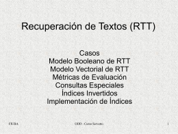 RTT 1 - Modelos e Indices