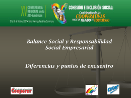 Balance Social 2005-2006 - Alianza Cooperativa Internacional en