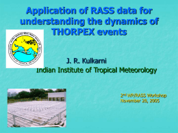 Shri J.R. Kulkarni, IITM, Pune - Indian Institute of Tropical Meteorology