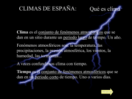 CLIMAS DE ESPAÑA: