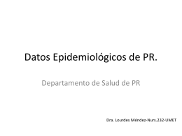 Datos Epidemiologicos de P.R.