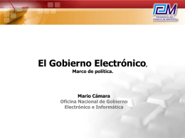 Gobierno Electrónico y la Agenda Digital Peruana