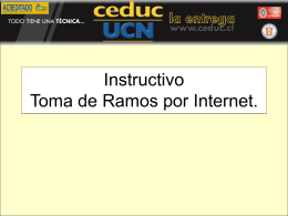 Instructivo Toma de Ramos por Internet.