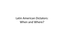 List of dictators in Latin America