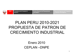 Estructuras Productivas Perú – Chile - Brasil