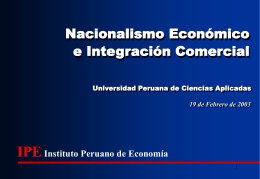 Nacionalismo Económico e Integración Comercial