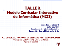 Modelo Curricular Interactivo de Informática (MCII)