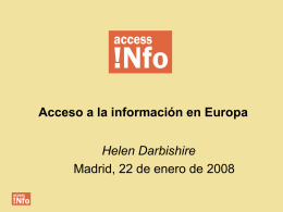 Acceso a la información en Europa Helen Darbishire