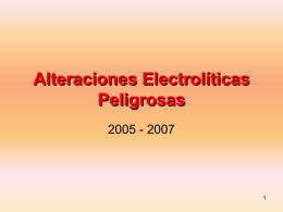 Alteraciones Electrolíticas Peligrosas